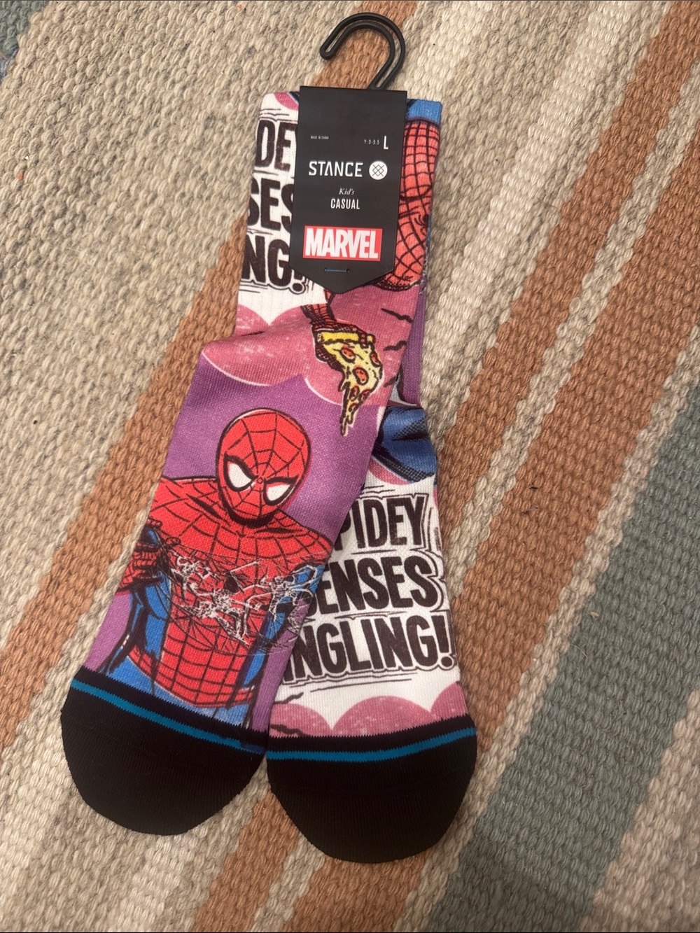 Stance Marvel Spider-Man Purple Red Blue Casual Socks Kids - Picture 5 of 7